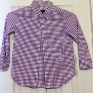 EUC Boys Ralph Lauren button down plaid